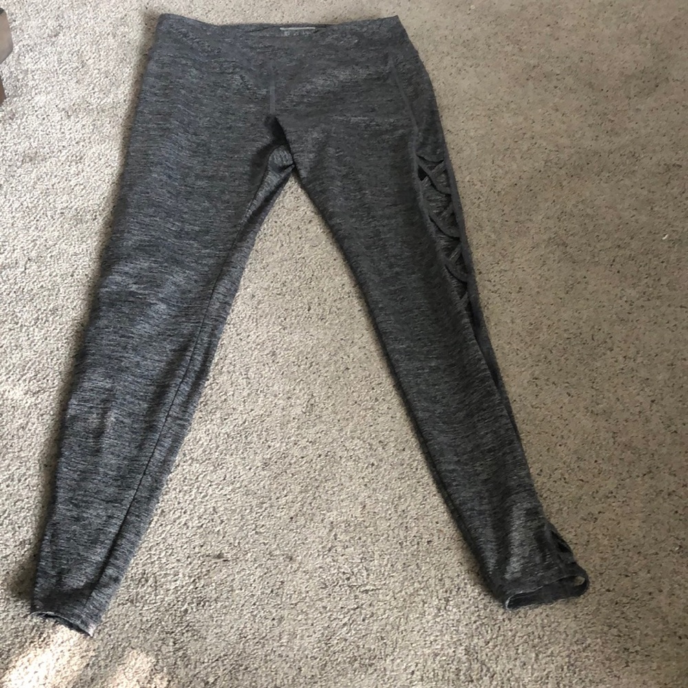 Forever 21 grey leggings with side rips